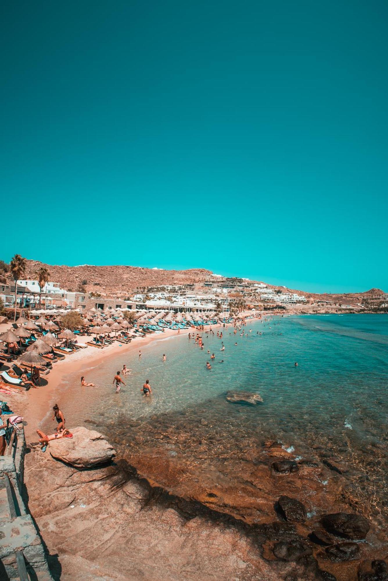 Paradise Beach Camping Platys Gialos  Luaran gambar