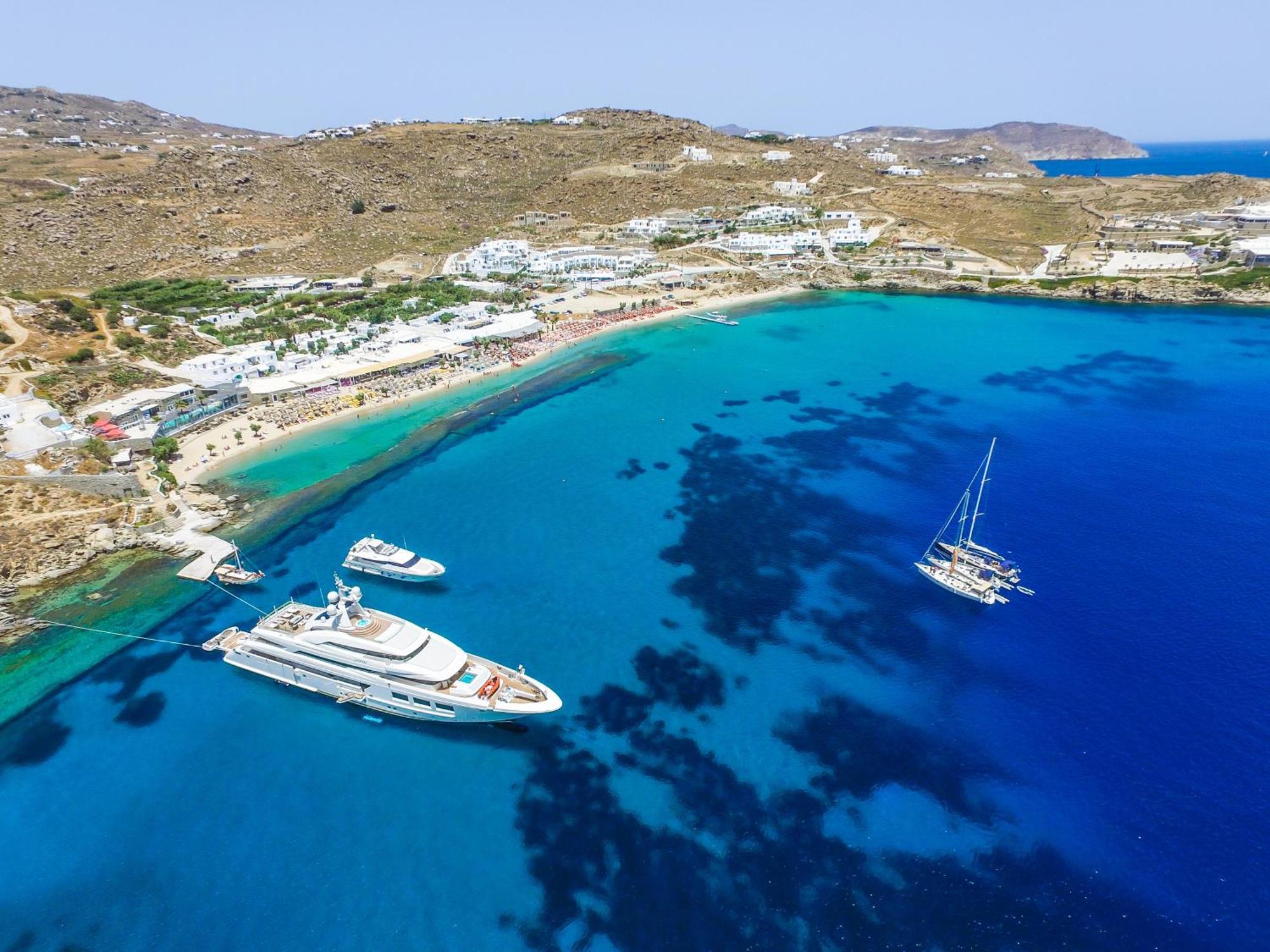 Paradise Beach Camping Platys Gialos  Luaran gambar
